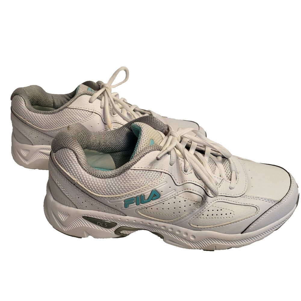 Fila Memory Glimpse Women's Sneakers Shoes White Turquoise 5SK60137-147 9.5